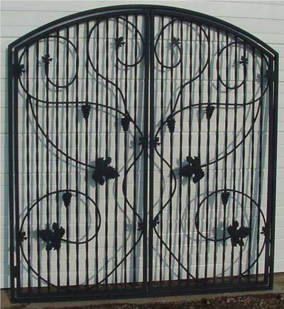 Black Metal Decorative Wind Gallery Gate